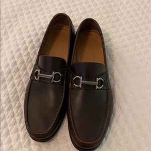 Salvatore Ferragamo Brown Leather Men’s Loafers